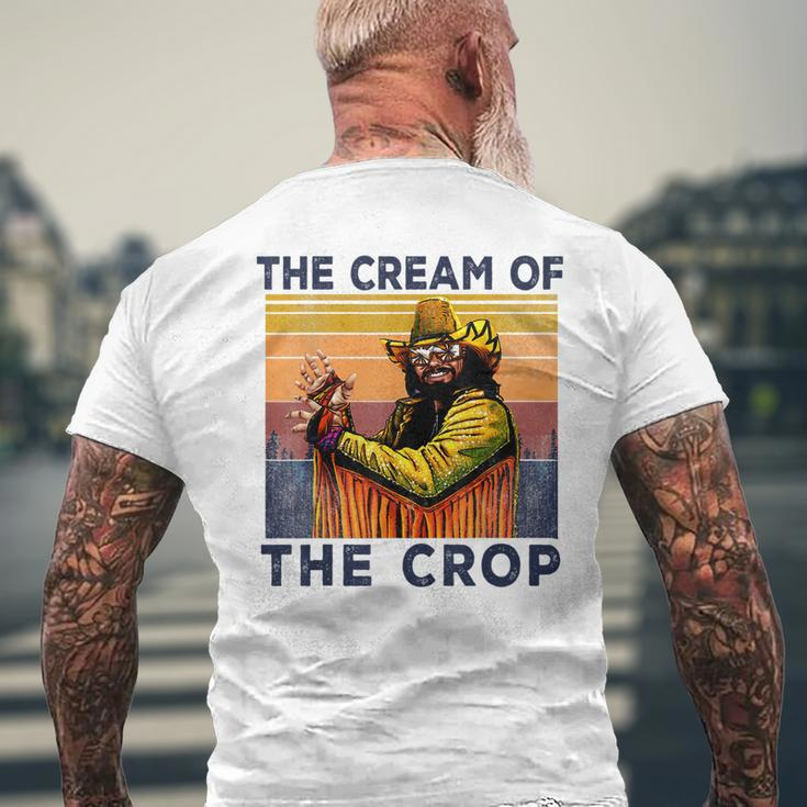 Vintage Macho-The Cream Of The Crop Wrestling Funny Mens Back Print T-shirt Gifts for Old Men