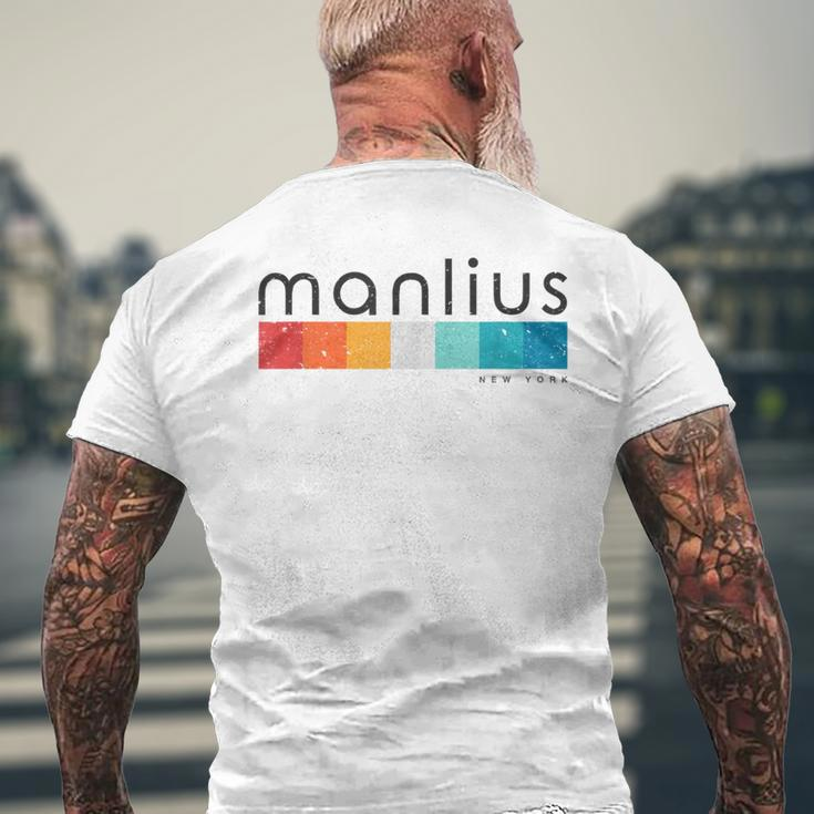 Vintage Manlius New York Retro Men's T-shirt Back Print Gifts for Old Men