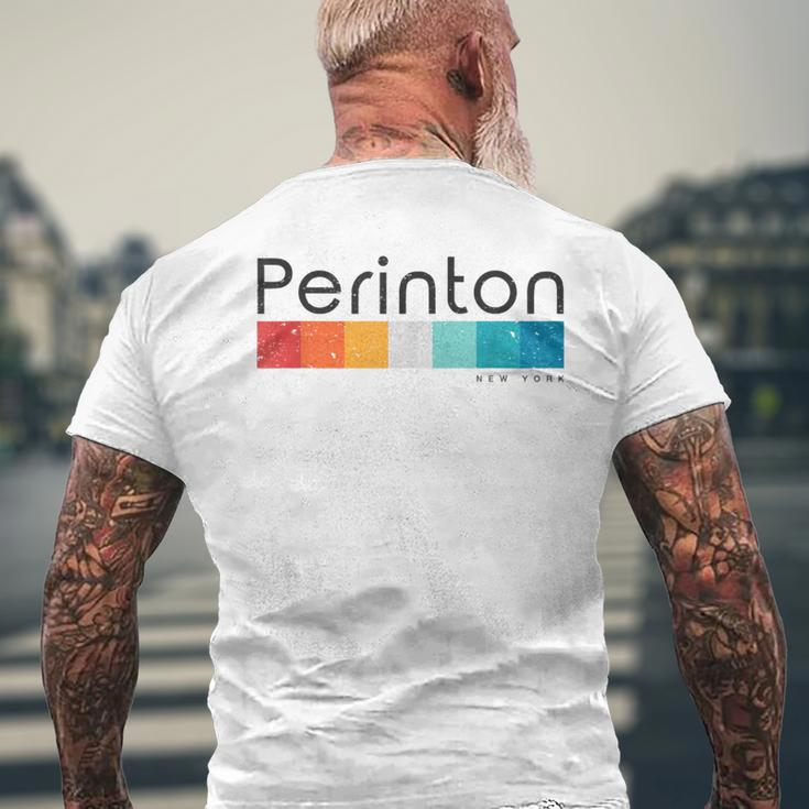 Vintage Perinton New York Retro Men's T-shirt Back Print Gifts for Old Men