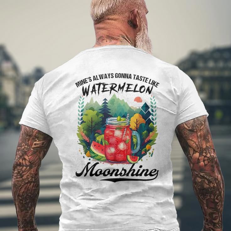 Watermelon Moonshine Retro Country Music Men's T-shirt Back Print Gifts for Old Men