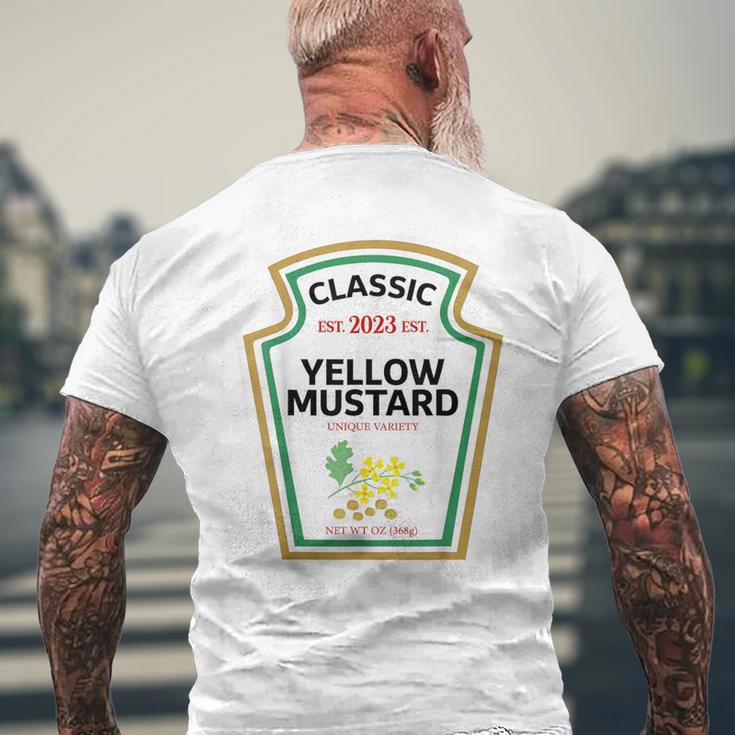 Yellow Mustard Diy Halloween Costume Matching Group Mustard Men's T-shirt Back Print Gifts for Old Men