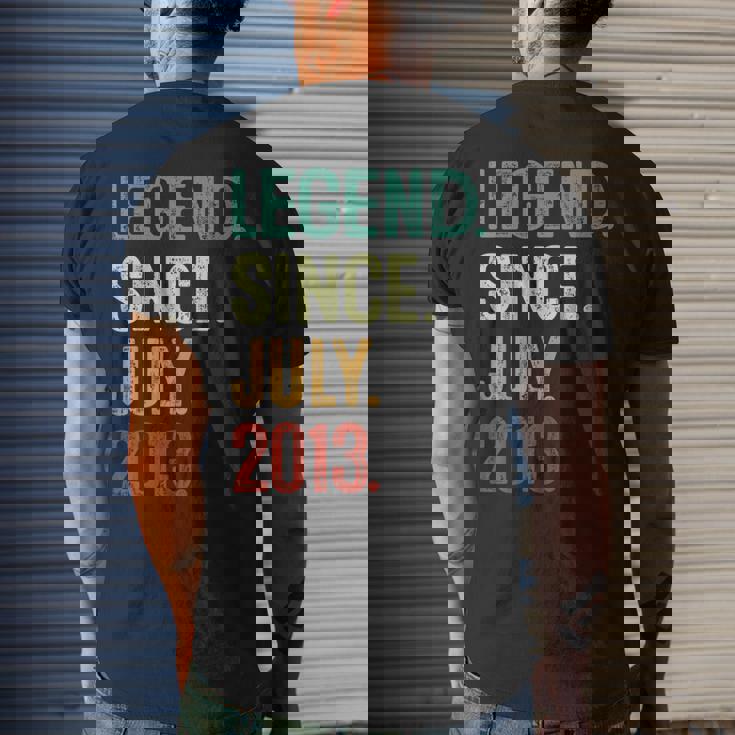 10 Years Old Legend Since July 2013 10Th Birthday Mens Back Print T-shirt Gifts for Him