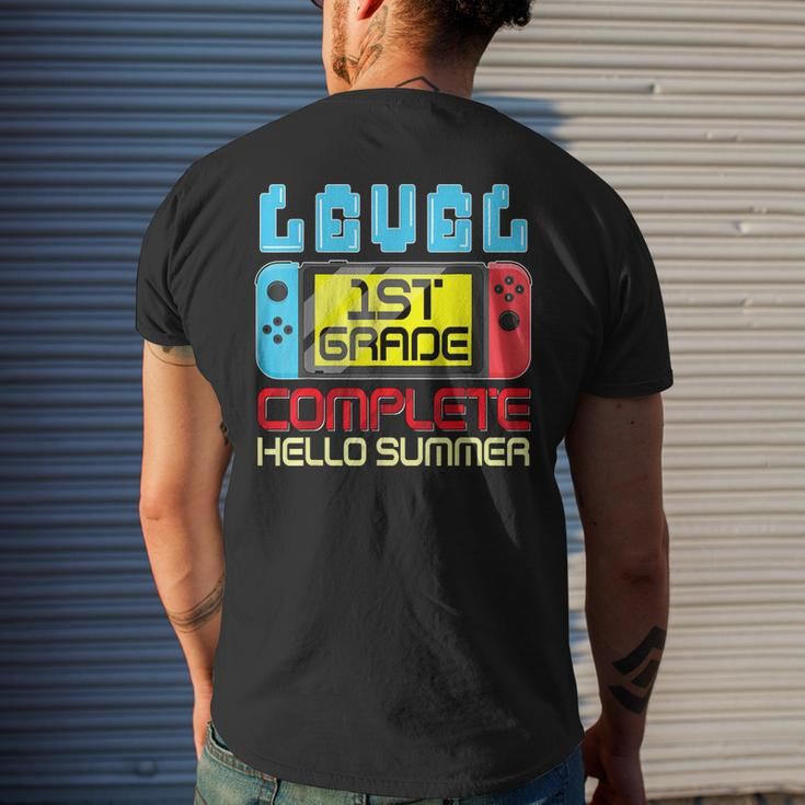 1St Grade Level Complete Gamer Last Day Of School Graduation Mens Back Print T-shirt Gifts for Him