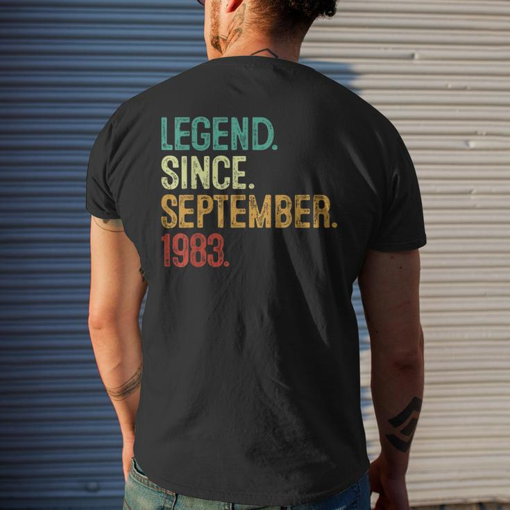 40 Years Old Legend Since September 1983 40Th Birthday Men's T-shirt Back Print Gifts for Him