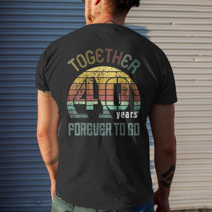 40Th Years Wedding Anniversary Gifts For Couples Matching 40 Mens Back Print T-shirt Gifts for Him