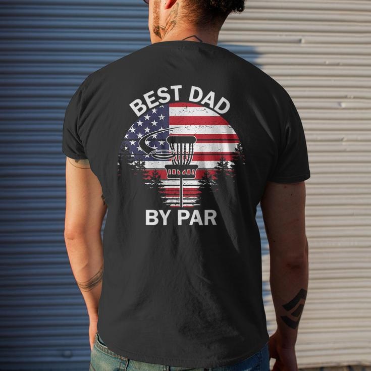 4Th Of July Best Dad By Par Disc Golf Men Fathers Day Men's Back Print T-shirt Gifts for Him