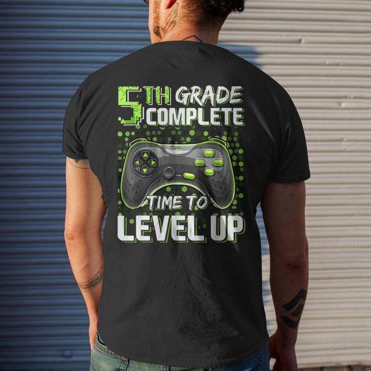 5Th Grade Complete Time To Level Up Happy Last Day Of School Mens Back Print T-shirt Gifts for Him