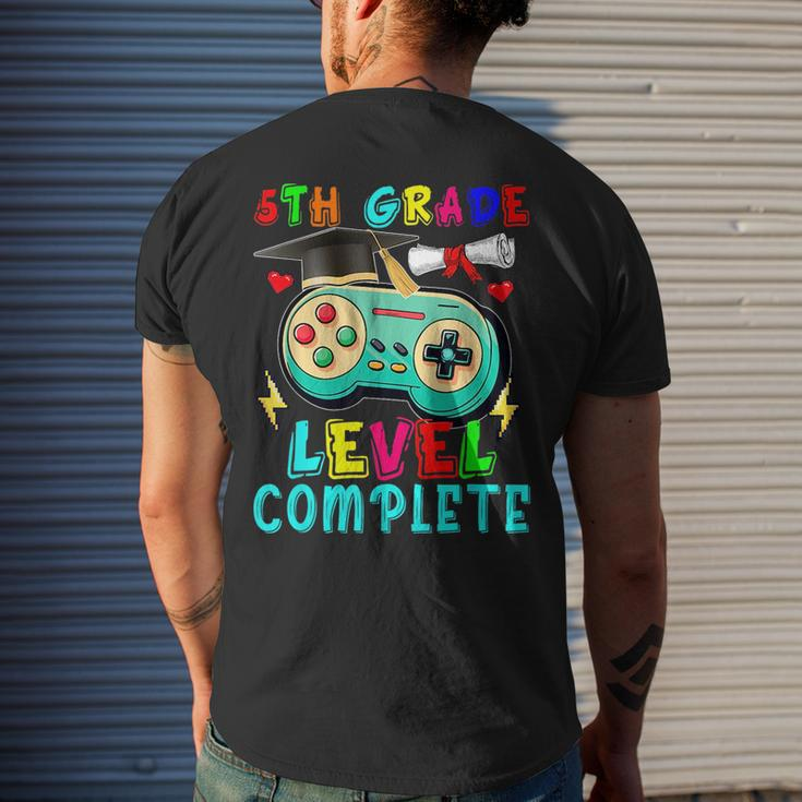 5Th Grade Level Complete Cute Game Controller Gamer Graduate Mens Back Print T-shirt Gifts for Him
