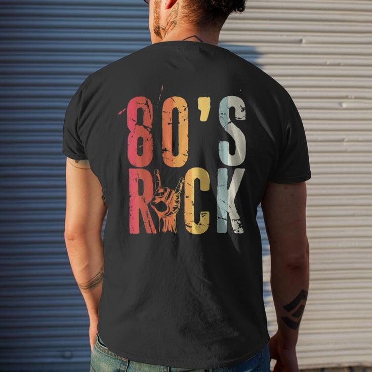 80S Rock Retro Vintage 80S Rock Fan Mens Back Print T-shirt Gifts for Him