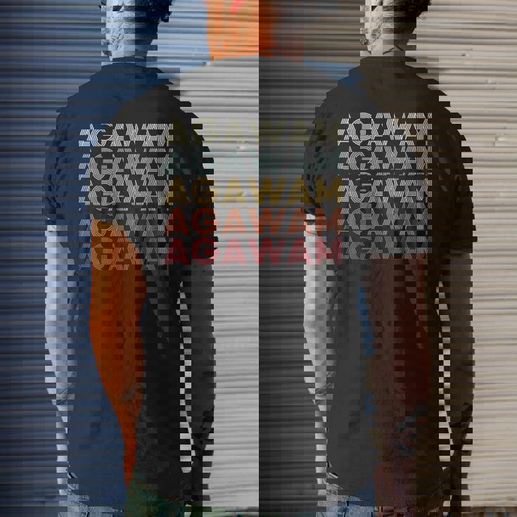 Agawam Massachusetts Agawam Ma Retro Vintage Text Men's T-shirt Back Print Gifts for Him Agawam Massachusetts Agawam Ma Retro Vintage Text Men's T-shirt Back Print Gifts for Him