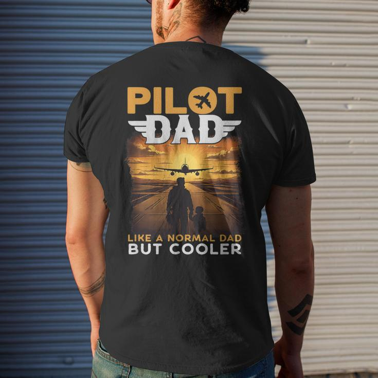 Airplane Pilot For Men Women Funny Saying Pilot Dad Mens Back Print T-shirt Gifts for Him