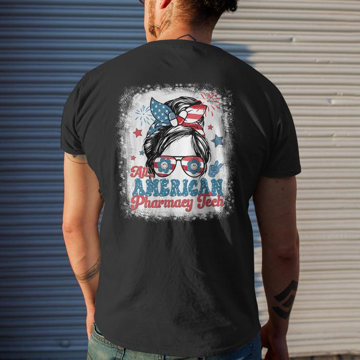 All American Pharmacy Tech Patriotic Usa Flag 4Th Of July Mens Back Print T-shirt Gifts for Him