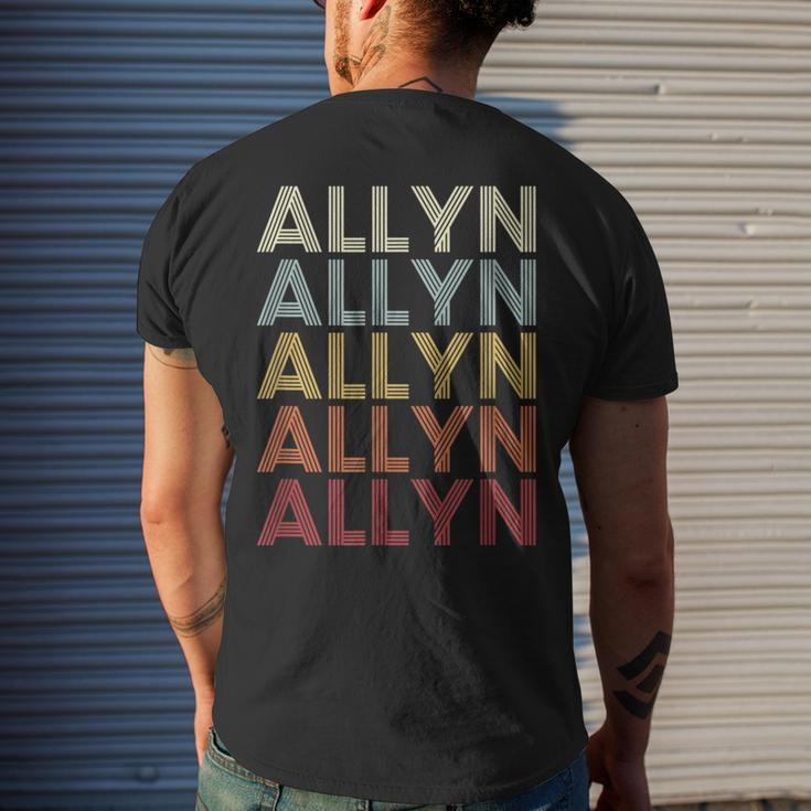 Allyn Washington Allyn Wa Retro Vintage Text Men's T-shirt Back Print Gifts for Him