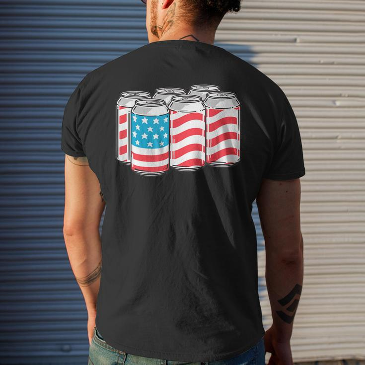 American Funny 4Th Of July Beer Patriotic Usa Flag Pride Mens Back Print T-shirt Gifts for Him