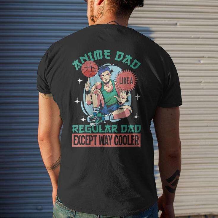 Anime Dad Like A Regular Dad Except Way Cooler For Women Men's Back Print T-shirt Gifts for Him