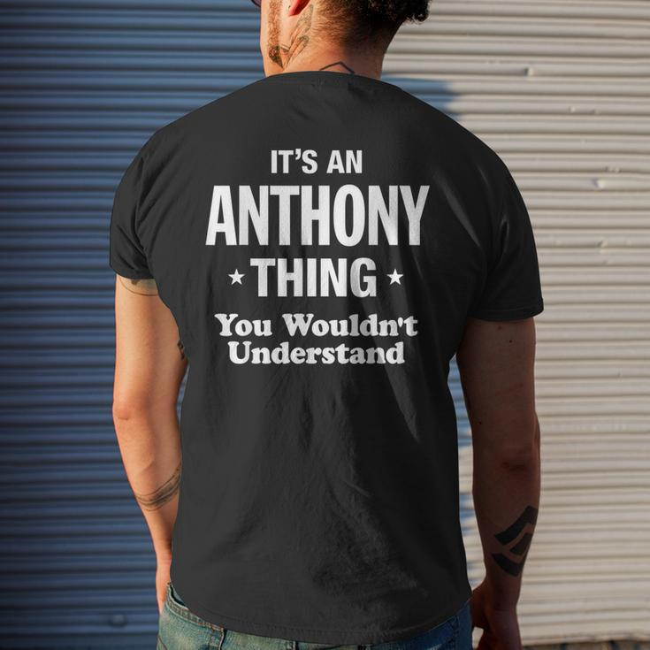 Anthony Thing Name Family Funny Anthony Funny Gifts Mens Back Print T-shirt Gifts for Him
