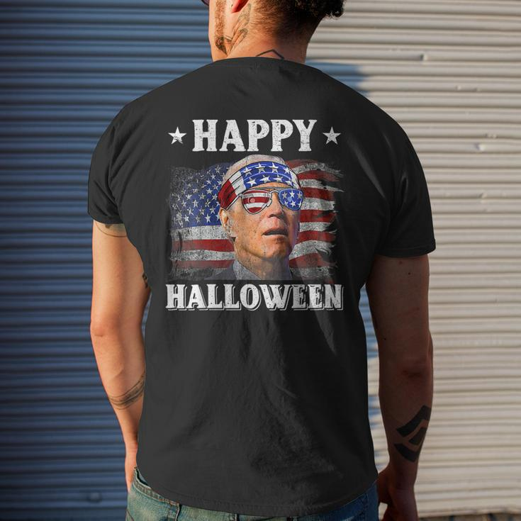 Anti Joe Biden Funny Happy Halloween Happy 4Th Of July 2023 Mens Back Print T-shirt Gifts for Him