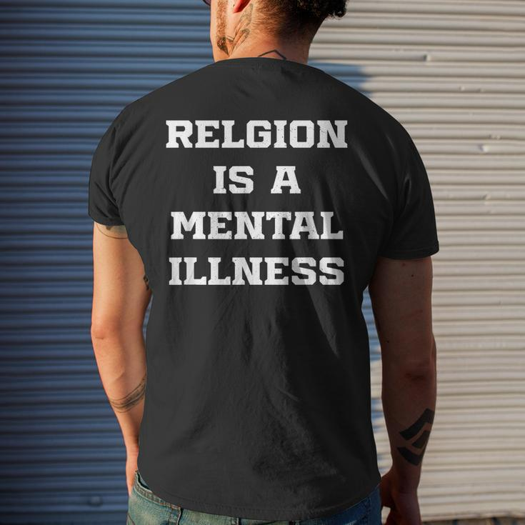 Anti Religion Should Be Treated As A Mental Illness Atheist Mens Back Print T-shirt Gifts for Him