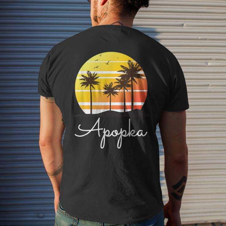 Apopka Florida Vacation Beach Island Family Group Men's T-shirt Back Print Gifts for Him