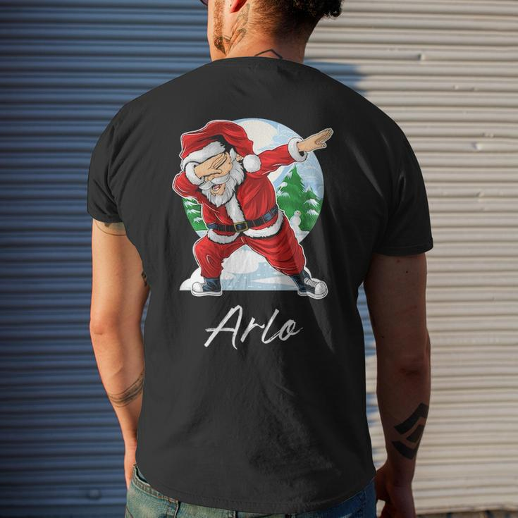 Arlo Name Gift Santa Arlo Mens Back Print T-shirt Gifts for Him