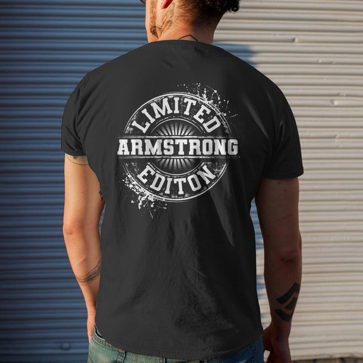 Armstrong Surname Family Tree Birthday Reunion Men's T-shirt Back Print Gifts for Him