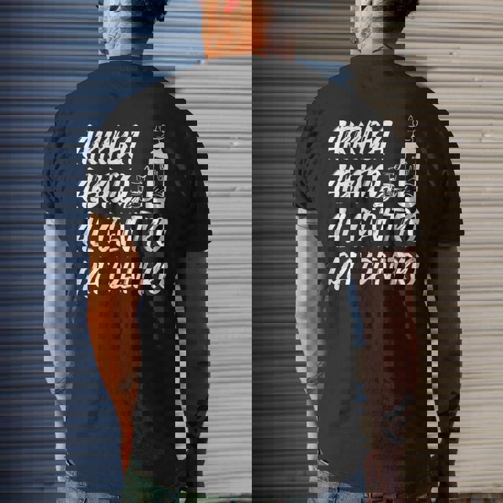 Arriba Abajo Al Centro Pa Dentro Mexican Cinco De Mayo Men's T-shirt Back Print Gifts for Him