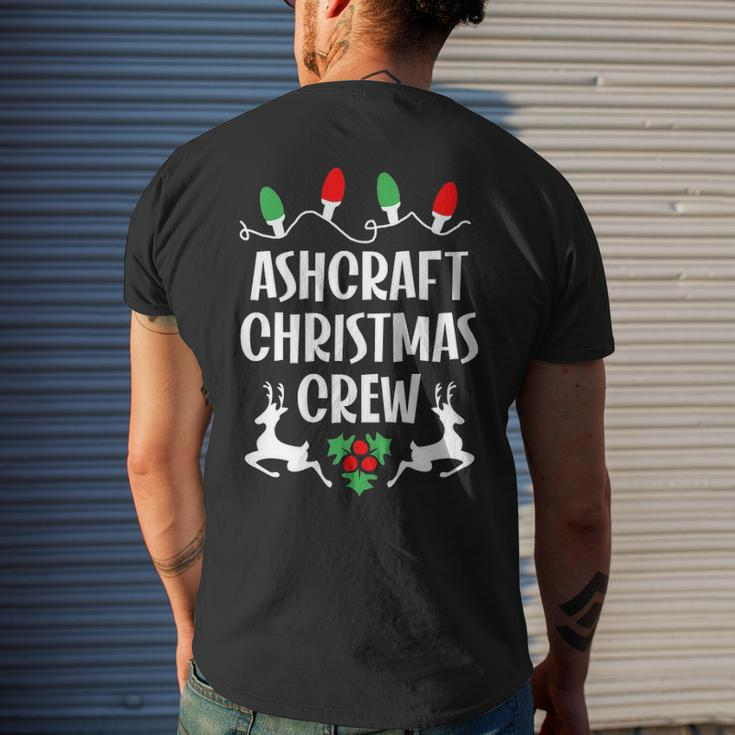 Ashcraft Name Gift Christmas Crew Ashcraft Mens Back Print T-shirt Gifts for Him