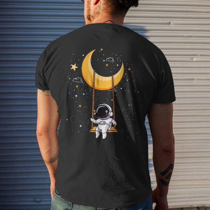 Astronaut Stars Space Lovers Moon Spaceman Kids Gifts Mens Back Print T-shirt Gifts for Him
