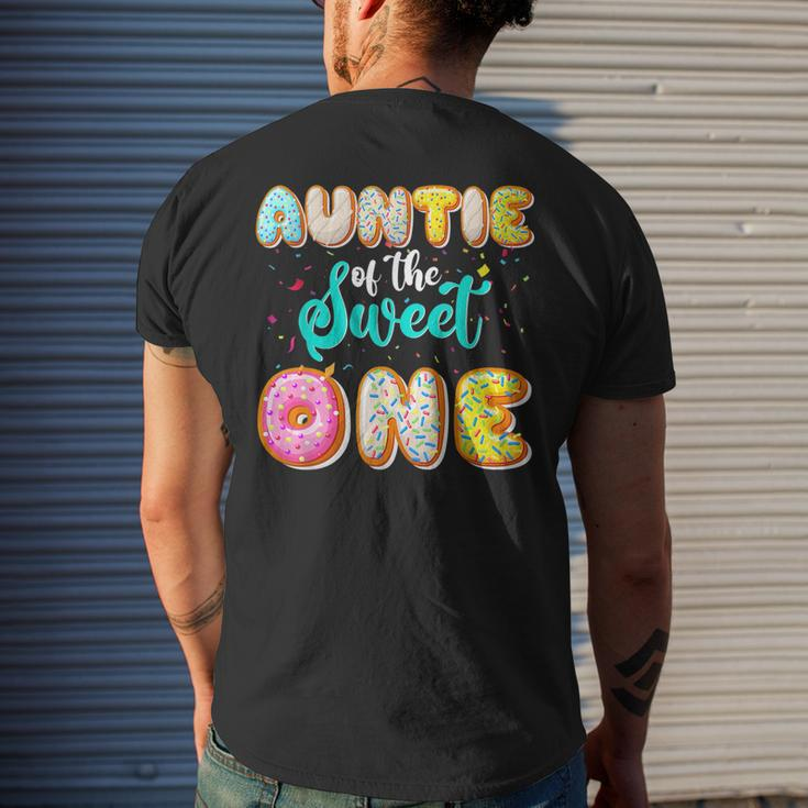 Auntie Of The Sweet One 1St Birthday Family Donut Birthday Mens Back Print T-shirt Gifts for Him