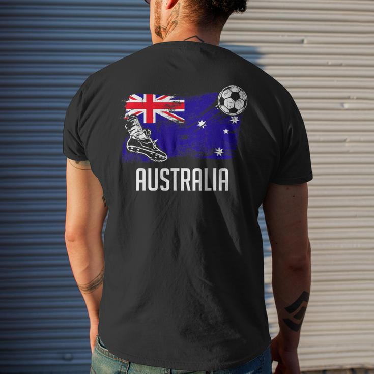 Australia Flag Jersey Australian Soccer Team Australian Men's T-shirt Back Print Gifts for Him