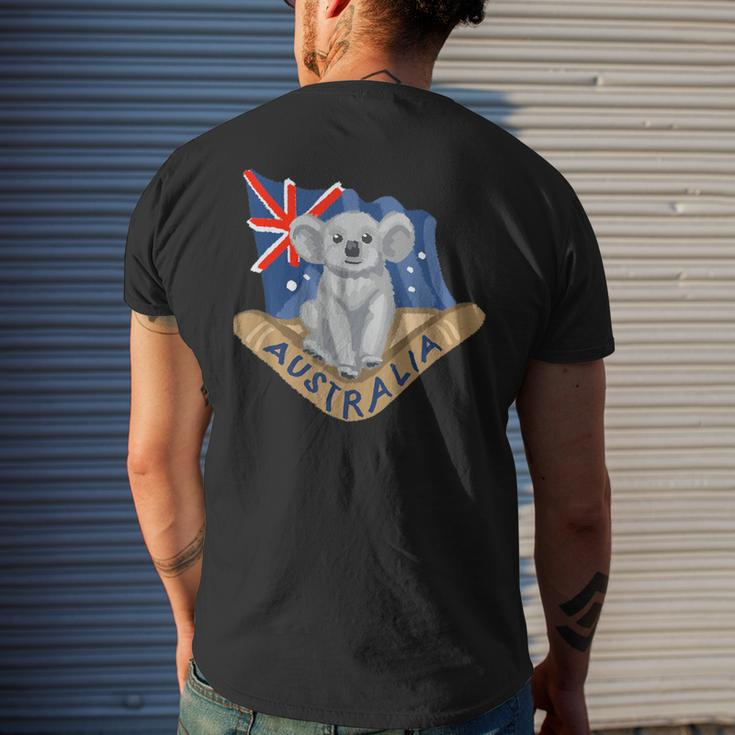 Australia Flag Koala Boomerang Men's T-shirt Back Print Gifts for Him