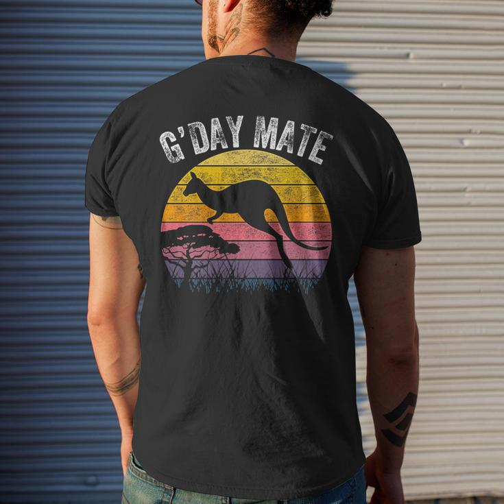 Australia Gday Mate Funny Kangaroo Australian Symbol Mens Back Print T-shirt Gifts for Him