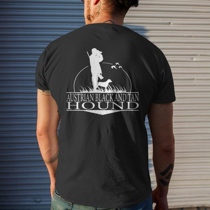 Austrian Black And Tan Hound Hound Dog Hunter Hunting Dog Men's T-shirt Back Print Gifts for Him