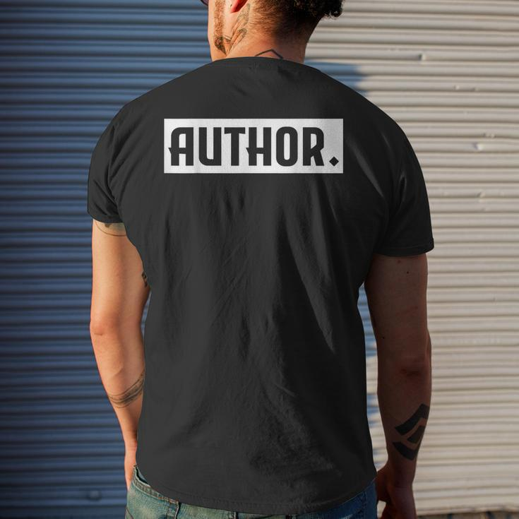 Author Book Writing Writer's Men's T-shirt Back Print Gifts for Him