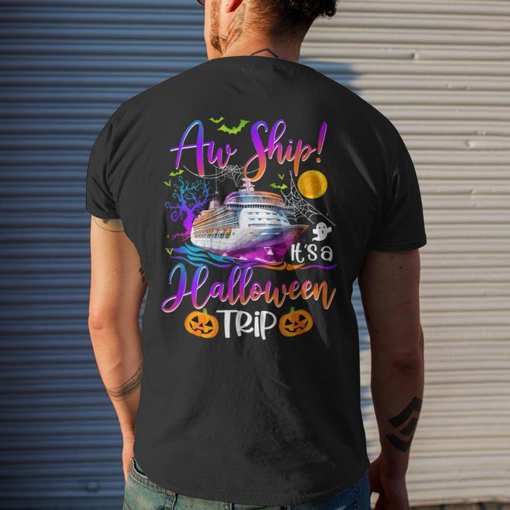 Aw Ship Halloween Cruise Squad Family 2023 Cruising Crew Men's T-shirt Back Print Gifts for Him