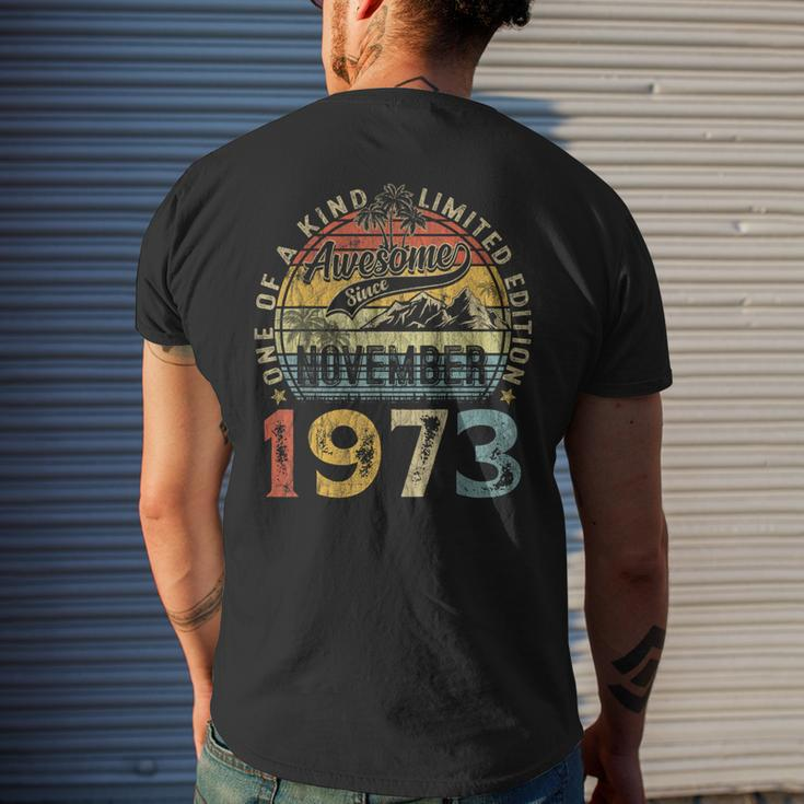 Awesome Since November 1973 Vintage 50Th Birthday Men Men's T-shirt Back Print Gifts for Him