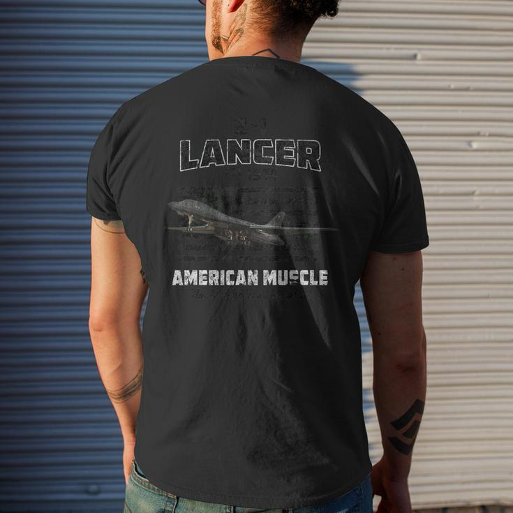 B-1 Lancer Bomber Airplane American Muscle Men's T-shirt Back Print Gifts for Him