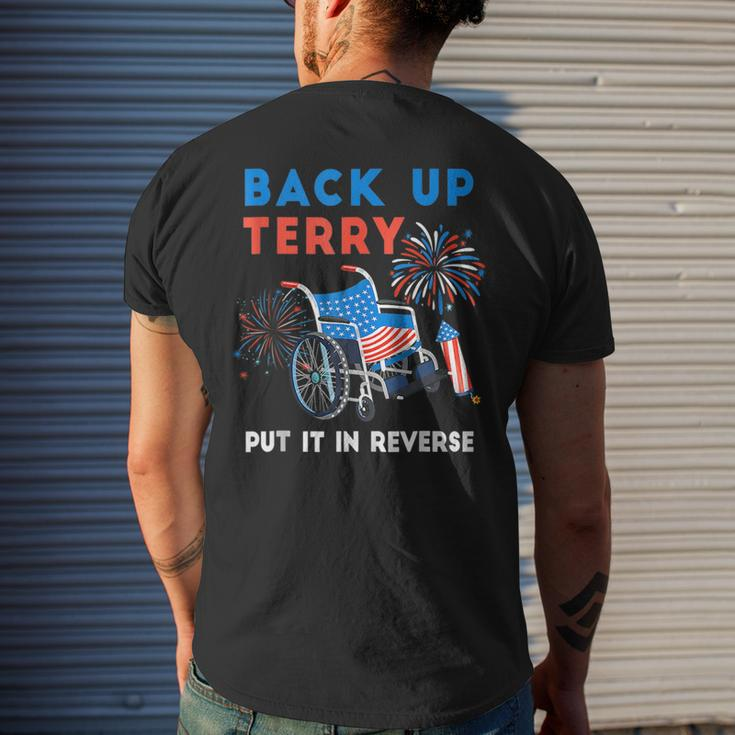 Back It Up Terry Put It In Reverse Funny 4Th Of July Us Flag Mens Back Print T-shirt Gifts for Him