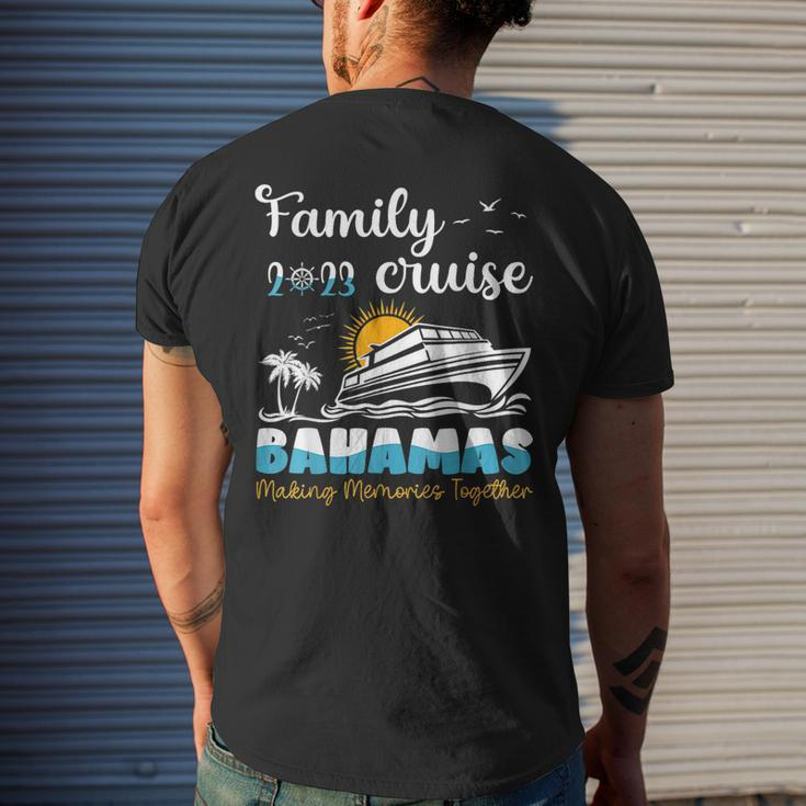 Bahamas Cruise 2023 Family Friends Group Vacation Matching Mens Back Print T-shirt Gifts for Him
