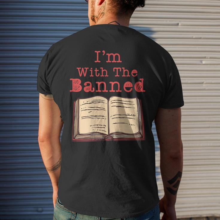 Im With The Banned Book Lovers Political Statement Apparel Men's Back Print T-shirt Gifts for Him