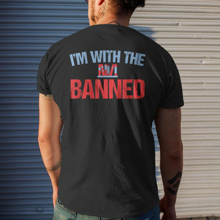 Banned Books Im With The Banned Book Support Readers Men's Back Print T-shirt Gifts for Him