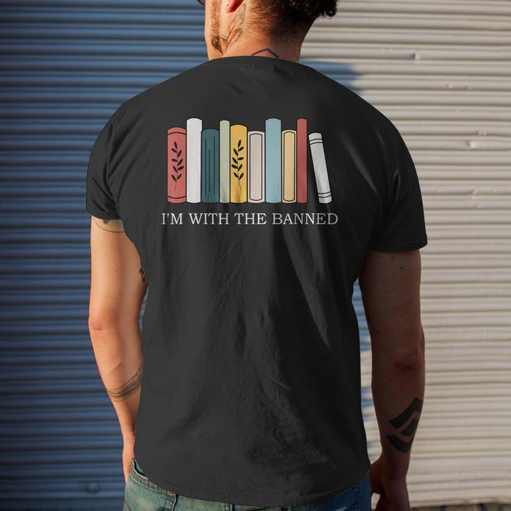 Im With The Banned Books I Read Banned Reader Books Lover Men's Back Print T-shirt Gifts for Him