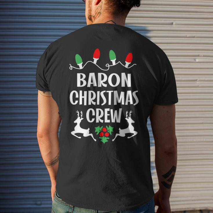 Baron Name Gift Christmas Crew Baron Mens Back Print T-shirt Gifts for Him