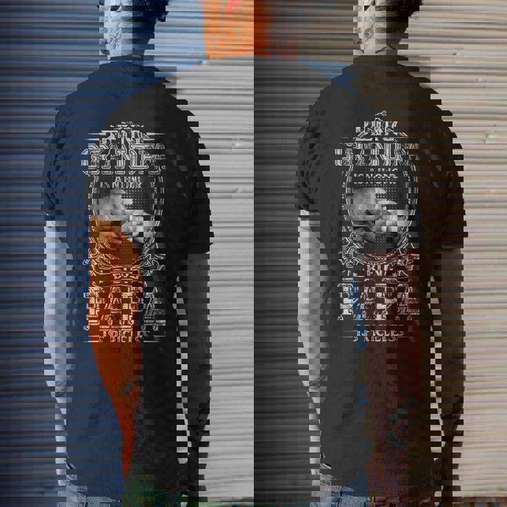 Being Grandpa Is An Honor Being Papa Is Priceless Father Day Mens Back Print T-shirt Gifts for Him