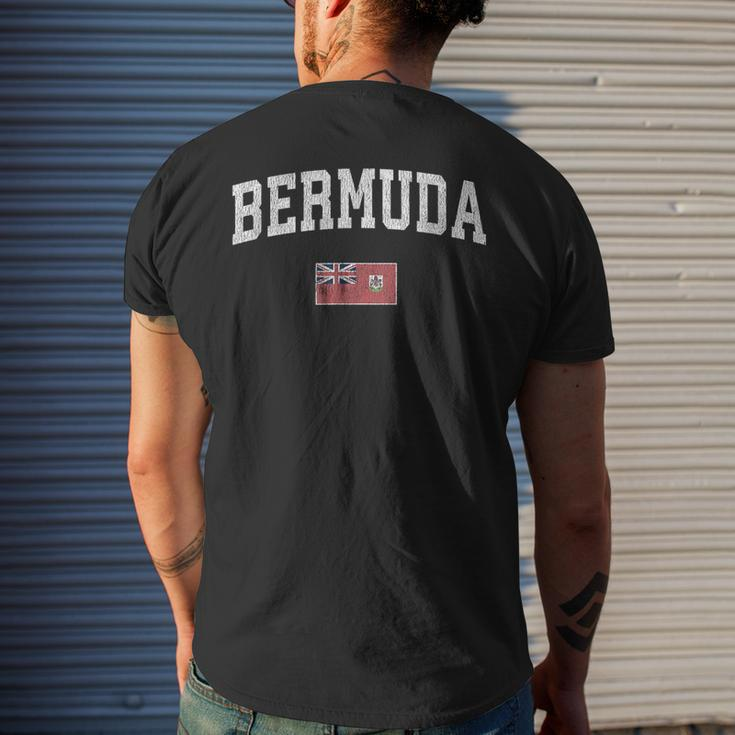 Bermuda Vintage Sports Design Bermudian Flag Mens Back Print T-shirt Gifts for Him
