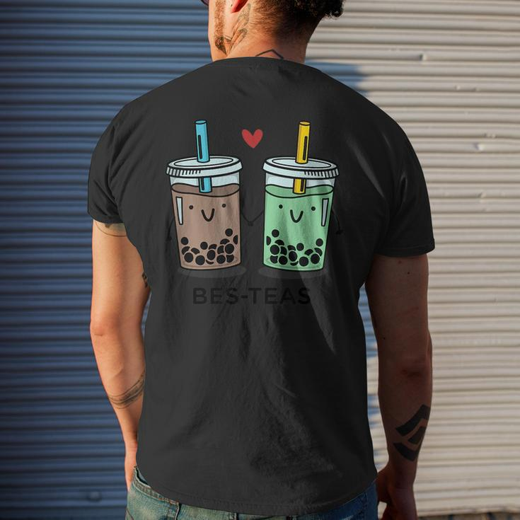 Bes-Teas - Besties Best Friends Bubble Tea Boba CuteMens Back Print T-shirt Gifts for Him