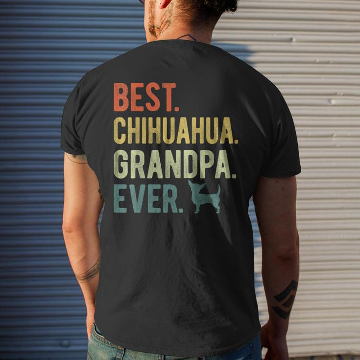 Best Chihuahua Grandpa Ever Dog Lovers Fathers Day Mens Back Print T-shirt Gifts for Him