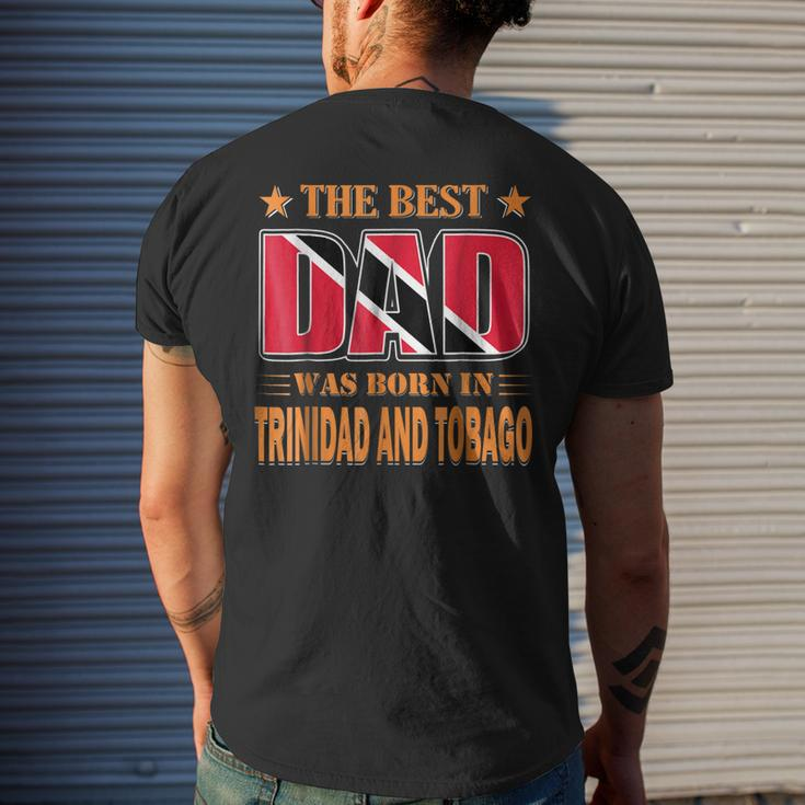 The Best Dad Was Born In Trinidad And Tobago Men's Back Print T-shirt Gifts for Him