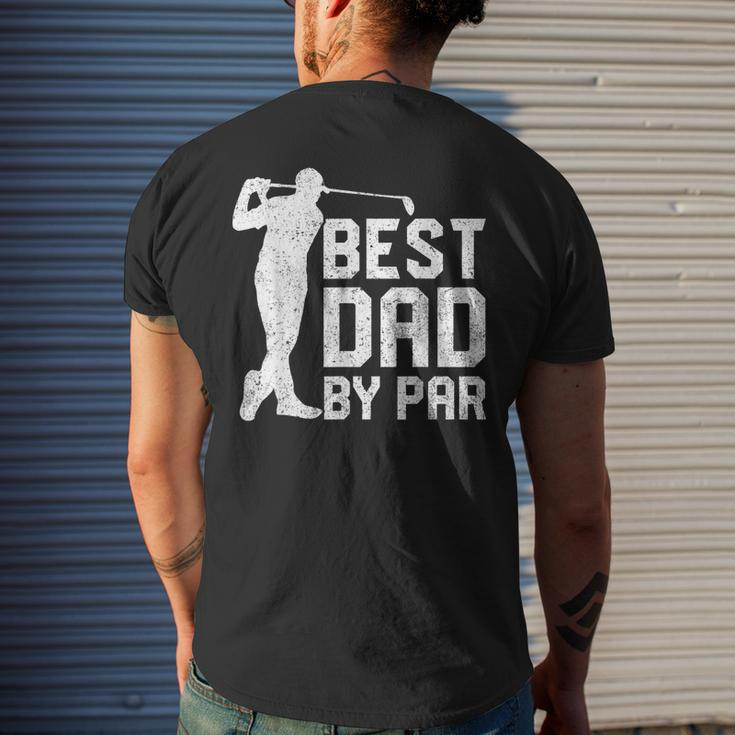 Best Dad By Par Fathers Day Golf Lover Men's Back Print T-shirt Gifts for Him