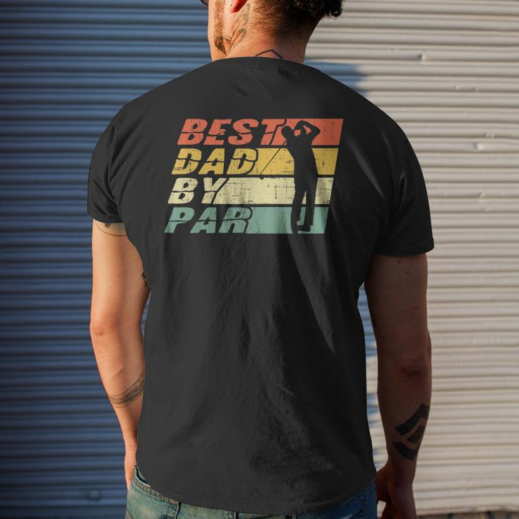 Best Dad By Par Golf Lover Fathers Day Men's Back Print T-shirt Gifts for Him